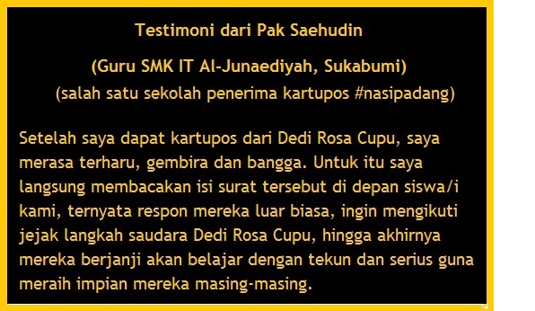 testimoni pak Saehudin